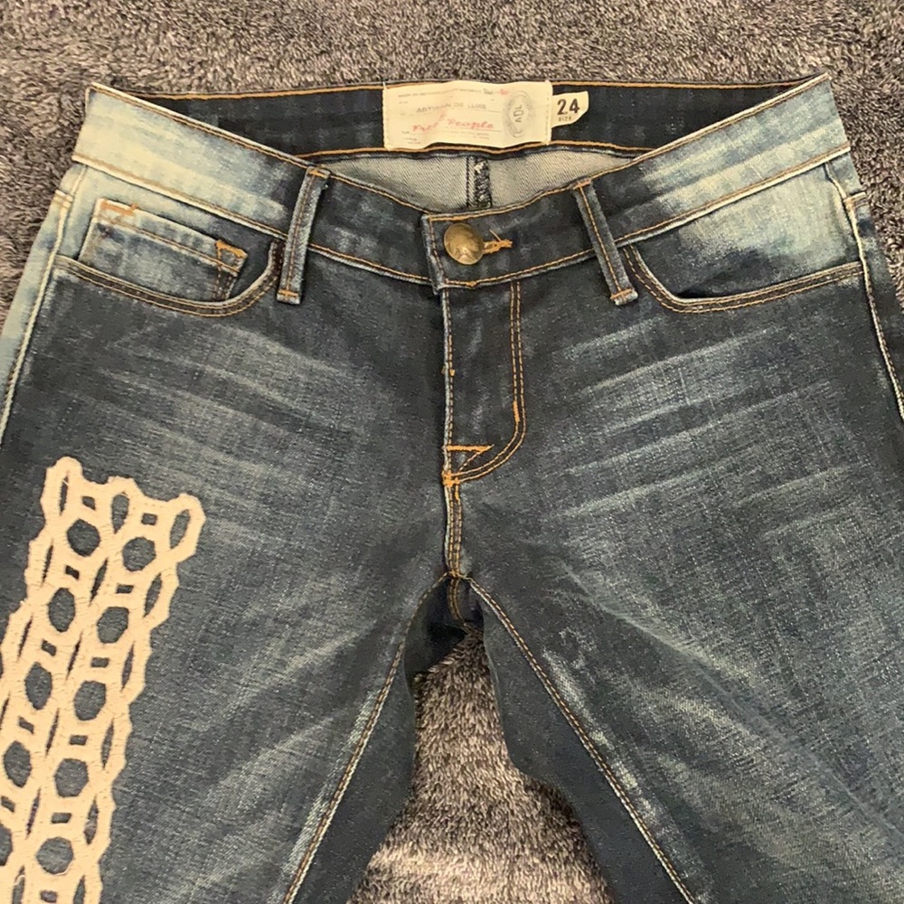 Free People Patchwork Jeans 24 - Picture 5 of 13